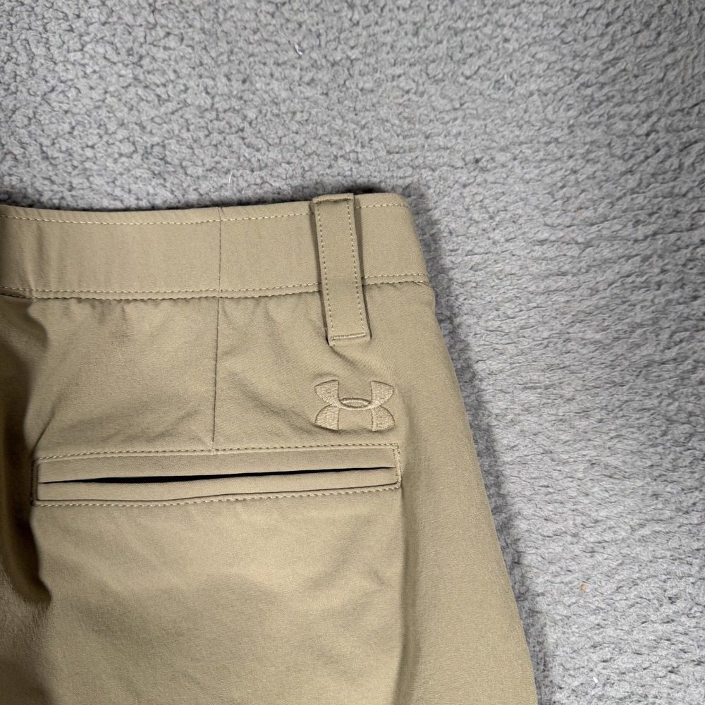 Under Armour Pants Mens 32x32 Brown Matchplay Golf Stretch Chino Trousers Logo - Picture 11 of 11